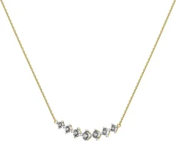 New Apart Naszyjnik z żółtego i białego złota z brylantami - 0,10 ct - próba 585