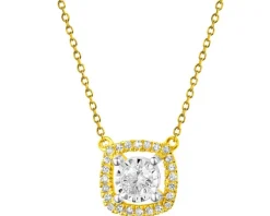 Apart Naszyjnik z żółtego i białego złota z diamentami - 0,12 ct - próba 585< Naszyjniki
