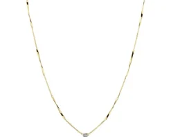 Apart Naszyjnik z żółtego i białego złota z diamentem - 0,005 ct - próba 585< Naszyjniki