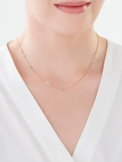 Apart Naszyjnik z żółtego i białego złota z diamentem - 0,005 ct - próba 585< Naszyjniki