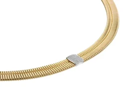 Apart Naszyjnik z żółtego i białego złota z brylantami - 43 cm - 0,29 ct - próba 750< Wszystkie
