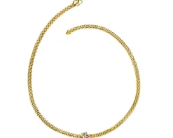 Best Apart Naszyjnik z żółtego i białego złota z brylantami - 43 cm - 0,29 ct - próba 750