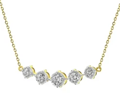 Sale Apart Naszyjnik z żółtego i białego złota z brylantami - 0,70 ct - próba 585