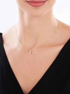 Apart Naszyjnik z żółtego i białego złota z brylantami - 0,04 ct - próba 585< Wszystkie