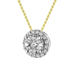 Apart Naszyjnik z żółtego i białego złota z brylantami - 0,52 ct - próba 585< Naszyjniki