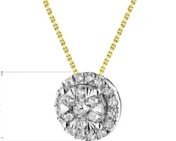 Apart Naszyjnik z żółtego i białego złota z brylantami - 0,52 ct - próba 585< Naszyjniki