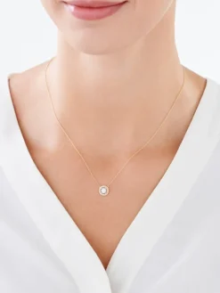 Best Apart Naszyjnik z żółtego i białego złota z diamentami - 0,21 ct - próba 585