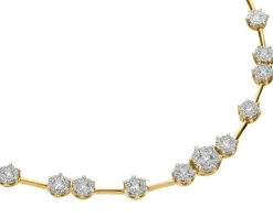 Discount Apart Naszyjnik z żółtego i białego złota z brylantami - 43 cm - 2,00 ct - próba 585