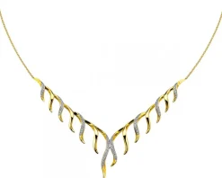 New Apart Naszyjnik z żółtego złota z brylantami - 0,25 ct - próba 585