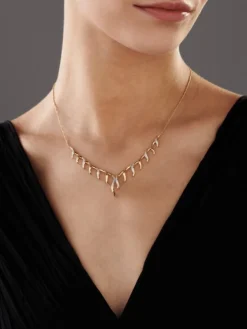 New Apart Naszyjnik z żółtego złota z brylantami - 0,25 ct - próba 585