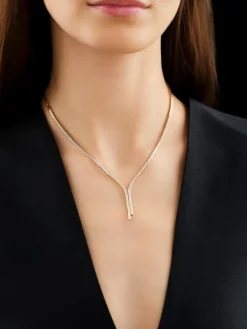 Apart Naszyjnik z żółtego złota z brylantami - 43 cm - 0,84 ct - próba 585< Naszyjniki
