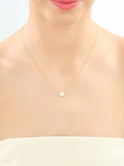 Apart Naszyjnik z żółtego złota z brylantami laboratoryjnymi - 0,85 ct - próba 750< Naszyjniki