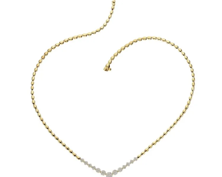 Apart Naszyjnik z żółtego złota z brylantami - 0,85 ct - próba 585< Naszyjniki