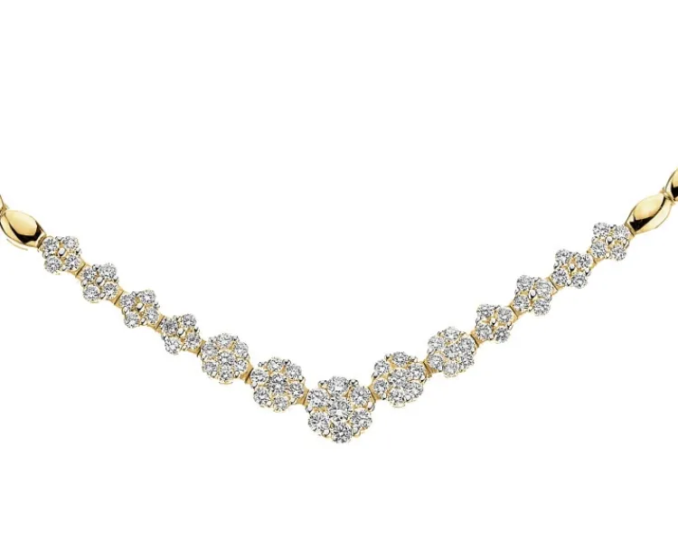 Apart Naszyjnik z żółtego złota z brylantami - 0,85 ct - próba 585< Naszyjniki