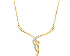 Apart Naszyjnik z żółtego złota z brylantami - 0,05 ct - próba 585< Naszyjniki
