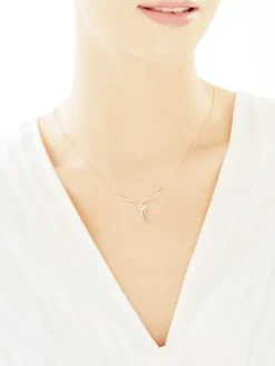 Apart Naszyjnik z żółtego złota z brylantami - 0,05 ct - próba 585< Naszyjniki