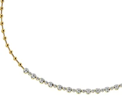 New Apart Naszyjnik z żółtego złota z brylantami - 45 cm - 0,35 ct - próba 585