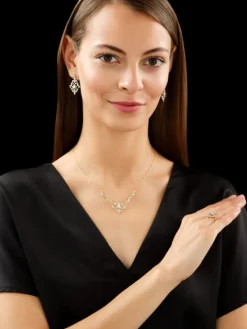 Apart Naszyjnik z żółtego złota z brylantami - 0,45 ct - próba 585< Naszyjniki