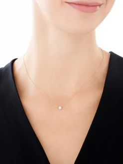 Best Apart Naszyjnik z żółtego złota z brylantem - 0,14 ct - próba 585