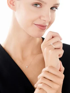 Best Apart Naszyjnik z żółtego złota z brylantem - 0,14 ct - próba 585
