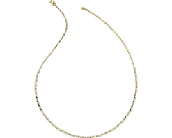 Clearance Apart Naszyjnik z żółtego złota z brylantami - 45 cm - 0,45 ct - próba 585