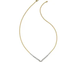 Apart Naszyjnik z żółtego złota z brylantami - 43 cm - 0,47 ct - próba 585< Wszystkie