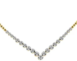 Apart Naszyjnik z żółtego złota z brylantami - 43 cm - 0,47 ct - próba 585< Wszystkie