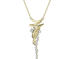 New Apart Naszyjnik z żółtego złota z brylantami - 0,28 ct - próba 585