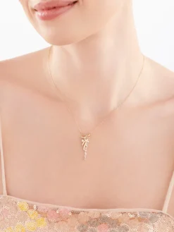 New Apart Naszyjnik z żółtego złota z brylantami - 0,28 ct - próba 585