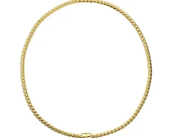 Best Fope Naszyjnik z żółtego złota z brylantem - 40 cm - 0,01 ct - próba 750