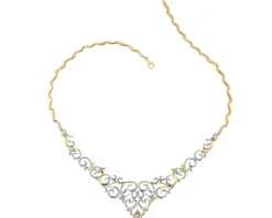 Apart Naszyjnik z żółtego złota z brylantami - 45 cm, - 0,75 ct - próba 585< Naszyjniki