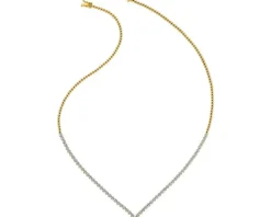 Apart Naszyjnik z żółtego złota z brylantami - 43 cm - 0,66 ct - próba 585< Naszyjniki
