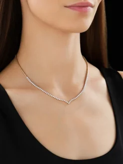 Apart Naszyjnik z żółtego złota z brylantami - 43 cm - 0,66 ct - próba 585< Naszyjniki
