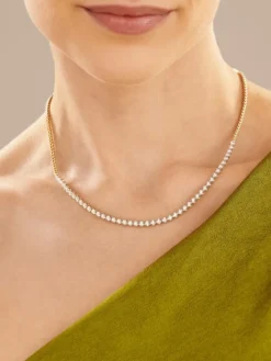 Apart Naszyjnik z żółtego złota z brylantami - 43 cm, - 0,80 ct - próba 585< Naszyjniki