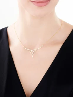 Apart Naszyjnik z żółtego złota z brylantami - 0,35 ct - próba 585< Naszyjniki