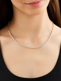 New Apart Naszyjnik z żółtego złota z brylantami - 45 cm - 0,87 ct - próba 585