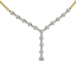 Outlet Apart Naszyjnik z żółtego złota z brylantami - 45 cm - 1,03 ct - próba 585