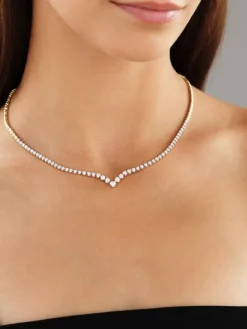 Online Apart Naszyjnik z żółtego złota z brylantami - 42 cm - 2,06 ct - próba 750