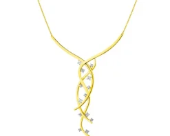Apart Naszyjnik z żółtego złota z brylantami - 0,06 ct - próba 585< Naszyjniki