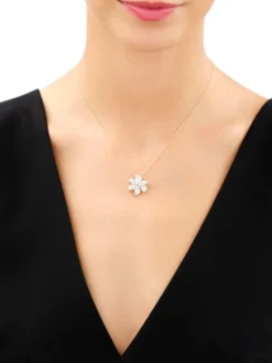 Apart Naszyjnik z żółtego złota z brylantami - kwiat - 0,65 ct - próba 585< Wszystkie