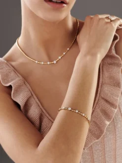 Discount Apart Naszyjnik z żółtego złota z brylantami - 0,63 ct - próba 585