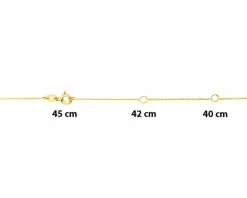 Discount Apart Naszyjnik z żółtego złota z czarnymi diamentami - 0,06 ct - próba 375