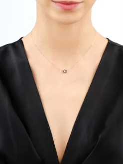 Apart Naszyjnik z żółtego złota z czarnymi diamentami - 0,05 ct - próba 375< Wszystkie