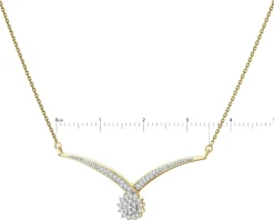 Best Apart Naszyjnik z żółtego złota z diamentami - 0,12 ct - próba 585