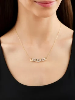 Best Apart Naszyjnik z żółtego złota z diamentami - 0,33 ct - próba 585