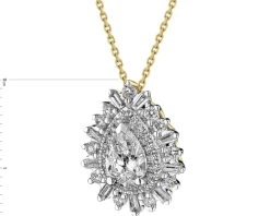 Apart Naszyjnik z żółtego złota z diamentami - SI1/H - 0,85 ct - próba 585< Naszyjniki