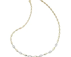 Best Apart Naszyjnik z żółtego złota z diamentami - 42 cm, - 0,10 ct - próba 585