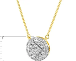 Online Apart Naszyjnik z żółtego złota z diamentami - 0,25 ct - próba 585