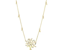 Apart Naszyjnik z żółtego złota z diamentami - drzewko - 0,01 ct - próba 585< Naszyjniki