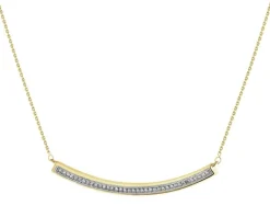 Apart Naszyjnik z żółtego złota z diamentami - 0,10 ct - próba 585< Naszyjniki